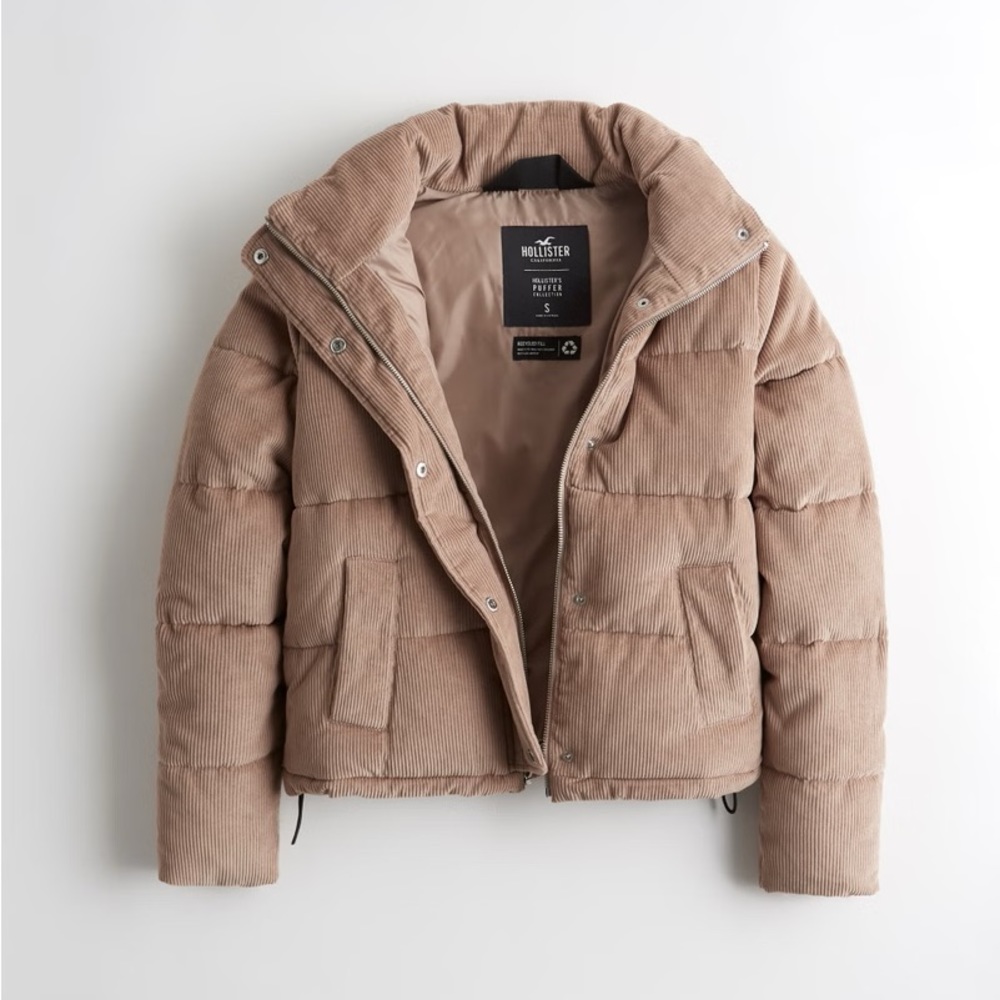 Hollister corduroy puffer jacket